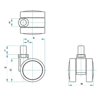 EA986TG-12 50mmキャスタ-(ツインホイ-ル)_選択画像02