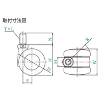 EA986PA-50 50mmキャスタ-(ツインホイ-ル)_選択画像04