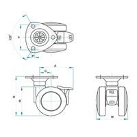 EA986TB-140 40mmキャスタ-(ツインホイ-ル･_選択画像02