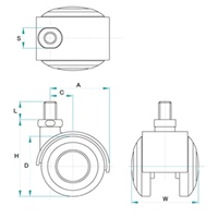 EA986TC-250 50mmキャスタ-(ツインホイ-ル)_選択画像03