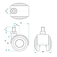 EA986TD-250 50mmキャスタ-(ツインホイ-ル)_選択画像03