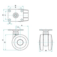 EA986TE-1 75mmキャスタ-(ツインホイ-ル)_選択画像03