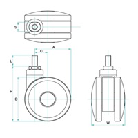 EA986TE-12 100mmキャスタ-(ツインホイ-ル)_選択画像03