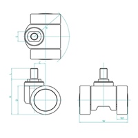 EA986TJ-12 66mmキャスタ-(ツインホイ-ル･M_選択画像02