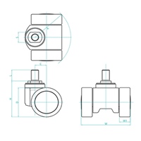 EA986TJ-12 66mmキャスタ-(ツインホイ-ル･M_選択画像03
