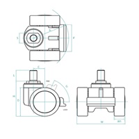 EA986TJ-16 66mmキャスタ-(ツインホイ-ル･_選択画像02