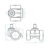 EA986TJ-16 66mmキャスタ-(ツインホイ-ル･_選択画像03