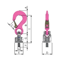 2.5t/M20x30ベアリング入スイベル吊フック_選択画像04