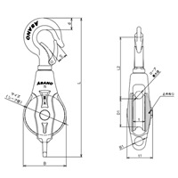 EA987SB-75B 75mmmフック型滑車(ステンレス_選択画像04