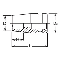EA164DB-13 1/2sqx13mmインパクトソケット_選択画像04