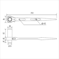 EA602AK-3 17x19mm/312mmラチェットレンチ_選択画像03