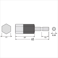 EA611BR-17 17x65mmHexagonドライバ-ビット_選択画像02