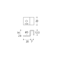 EA661CX-52 16x20x29mmNETパネル床固定金具_選択画像03