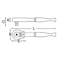 EA617DG-5 3/8sqラチェットハンドル_選択画像02