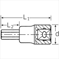 EA617ZL-5 1/2sqx5mm/60mmビットソケット_選択画像04