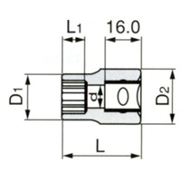 EA618KK-14 1/2sqx14mmソケット_選択画像03
