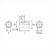 EA618PL-102 3/8sqx9/32ソケット(十二角)_選択画像03