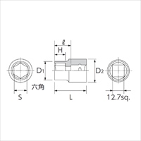 EA618RK-25 1/2sqx25mmソケット(六角)_選択画像03
