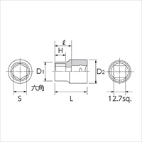 EA618RK-31 1/2sqx31mmソケット(六角)_選択画像03