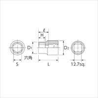 EA618RK-112 1/2sqx13/16ソケット(六角)_選択画像03