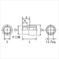 EA618RL-110 1/2sqx3/4ソケット(十二角)_選択画像03