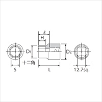 EA618RL-112 1/2x13/16ソケット(十二角)_選択画像03