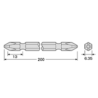 EA813-200 #2x200mm+ドライバ-ビット_選択画像02
