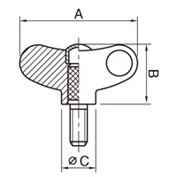 EA948BR-54 47/M6x30雄ネジノブオレンジ_選択画像02