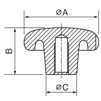 EA948BX-1 M8x15/40雌ネジノブ(アルミ製)_選択画像03