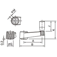 130/14mm[スチール製]角穴クランクハンドル_選択画像02
