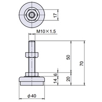 EA949H-42 M10x1.5/600kgアジャストベ-ス_選択画像04