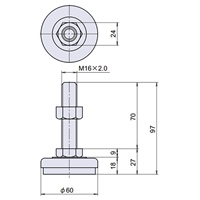 EA949H-44 M16x2.0/800kgアジャストベ-ス_選択画像04