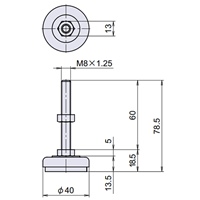 EA949H-51 M8x60/40/300kgアジャストベ-ス_選択画像04