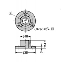M12アジャストベース受金(亜鉛合金)_選択画像02