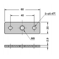 EA949HA-65 M8/20x60x2.9アジャストベ-ス_選択画像03