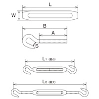EA638CE-9A タ-ンバックル(フック&フック)_選択画像03