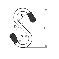 5.0x300mm抗菌Sフック(鉄エンヒ゛被覆/3個)_選択画像03