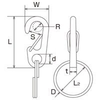EA638GK-8 34mmスナップフック_選択画像04