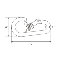 EA638JF-10 10x100mm安全環付カラビナ_選択画像04