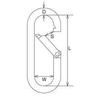 EA638JG-3 67.0x18.0x6.0mmカラビナ_選択画像03