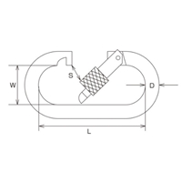 EA638JG-51 80x30x10mm安全環付カラビナ_選択画像04