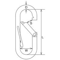 EA638JK-2 67x18x6.0mm抜ケ止付カラビナ_選択画像04