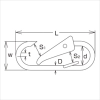 6.0x72mmスナップフック(抜け止付/SUS製)_選択画像04