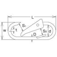 7.0x82mmスナップフック(抜け止付/SUS製)_選択画像04