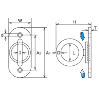 EA638MA-2 55x25mm/18mm回転パッドアイ_選択画像04