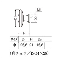 EA951CA-4 25x21mm/M4ツマミ(真鍮製)_選択画像03