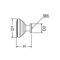 EA951CA-7 25x20mm/M4ツマミ(真鍮製)_選択画像03