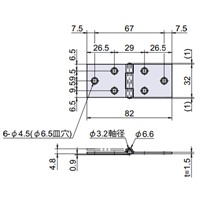 EA951CK-2 32x82mm横長丁番(2個)_選択画像03