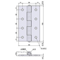 EA951CK-16 100x60mm丁番(2個)_選択画像03