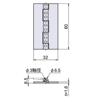 EA951CN-35 60x32mm溶接丁番スティ-ル製2個_選択画像03